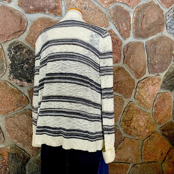 Pink Republic flowy striped cardigan sweater - Picture 3 of 6